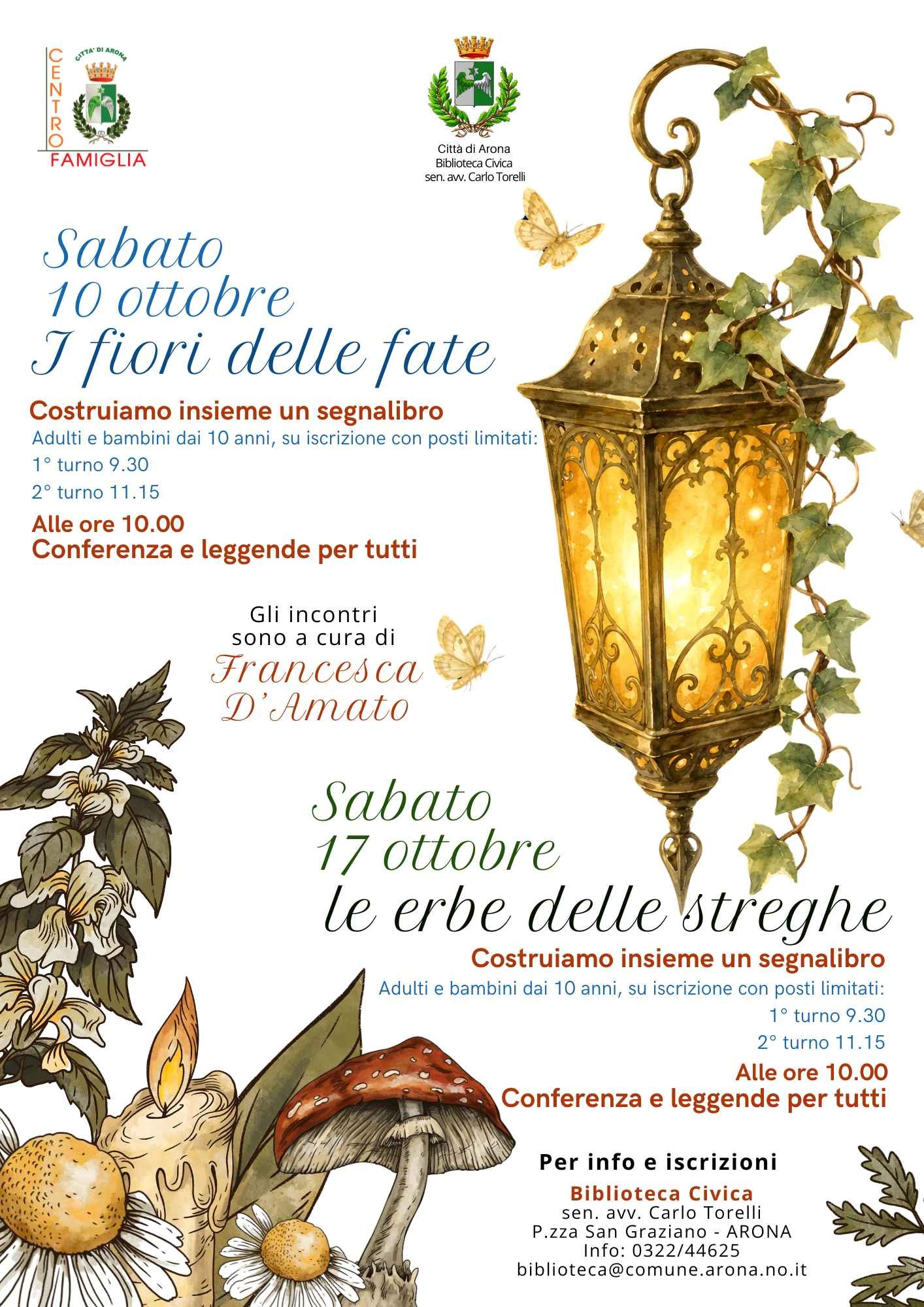 Laboratori biblioteca fiori ed erbe