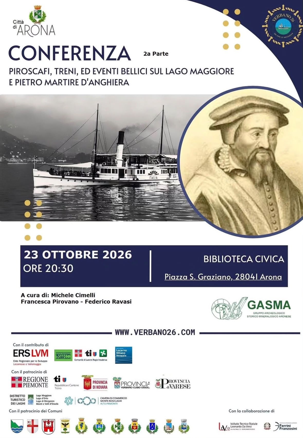 Piroscafi, treni ed eventi bellici sul Lago Maggiore e Pietro Martire D'Anghiera 231026