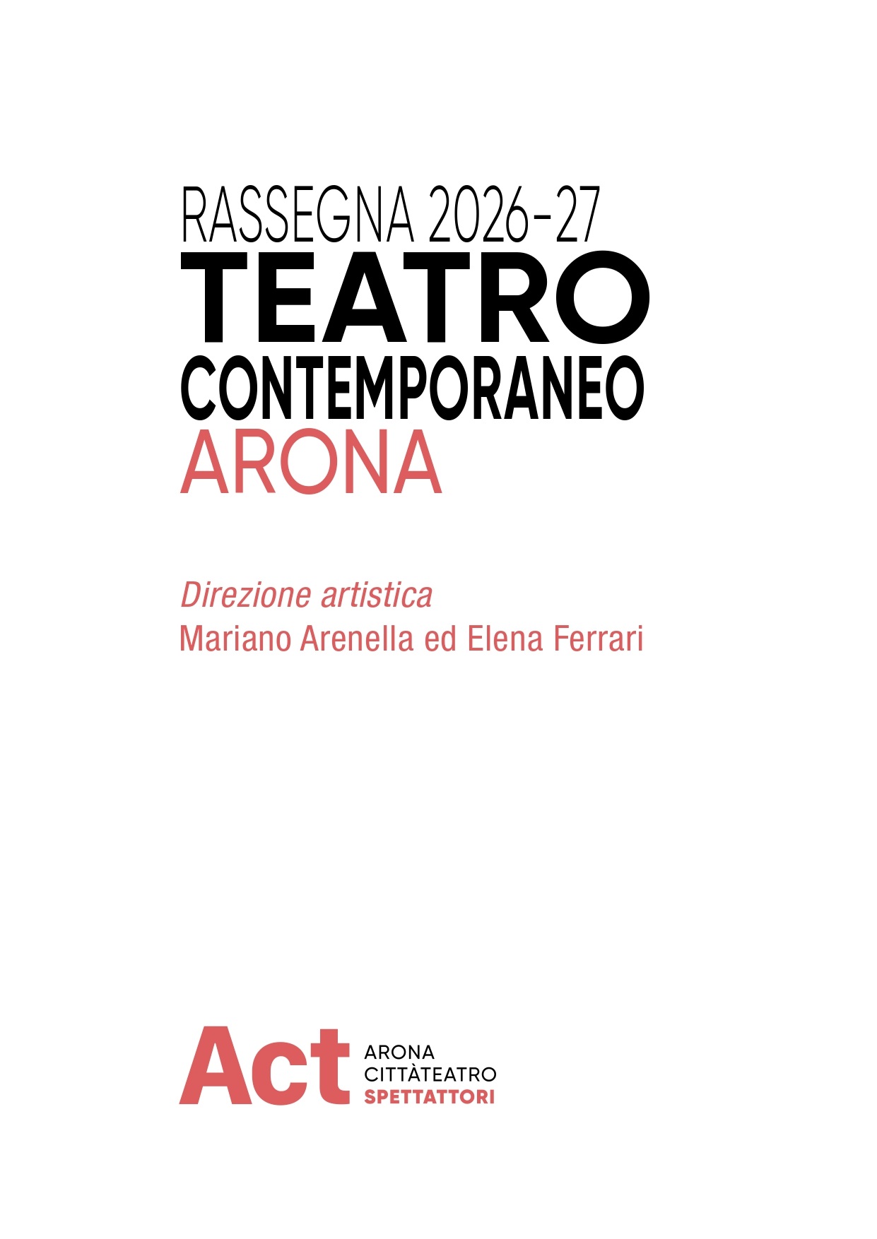 ACT Teatro Contemporaneo - rassegna 2026/2027